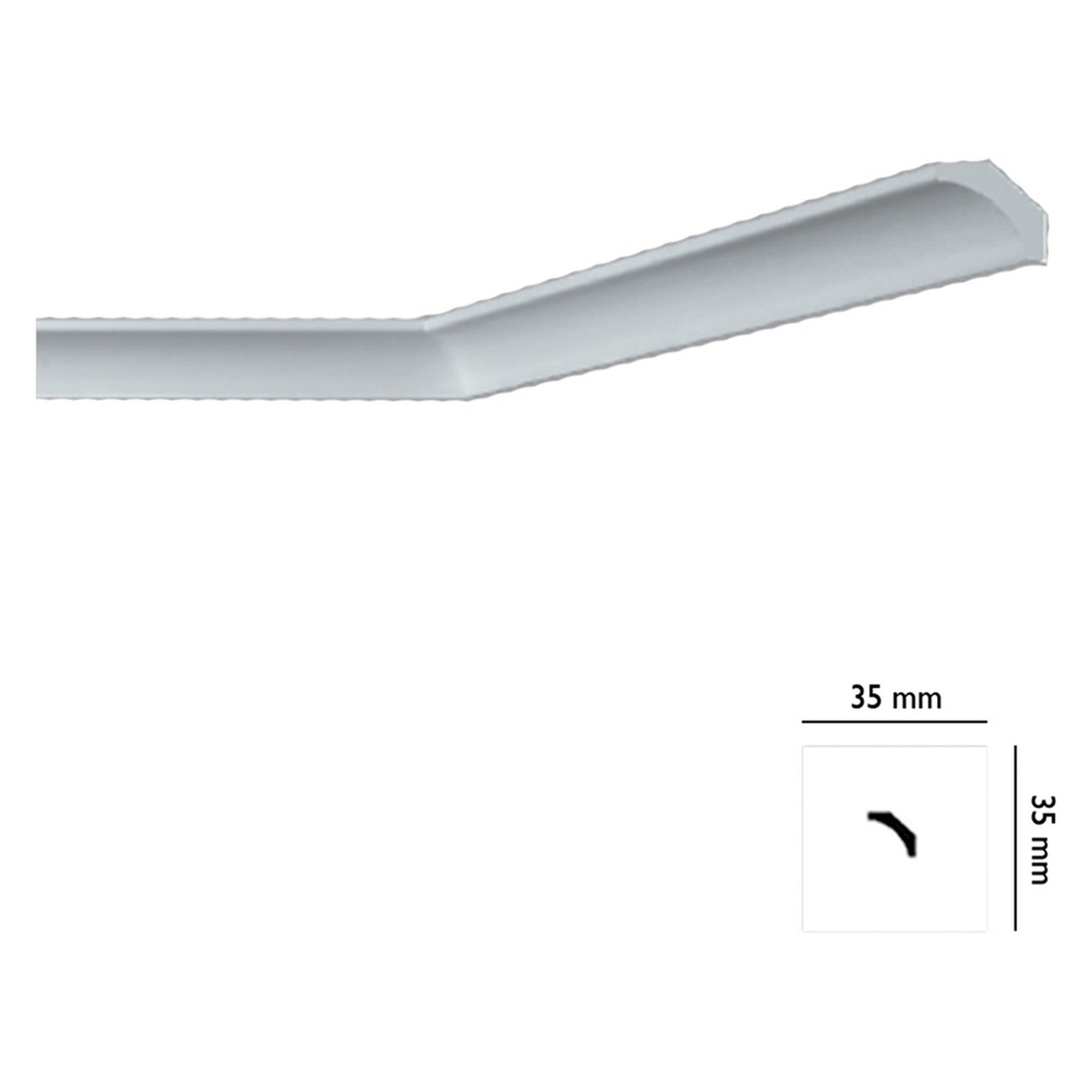 cornice decorativa per soffitto mod. i705 - mm 35 x  35 cod:ferx.913122nlm
