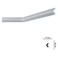 cornice decorativa per soffitto mod. i745 - mm 17 x  40 cod:ferx.913124nlm