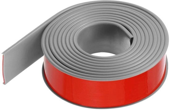 Banda a forma di "U" - Reparazione mobili - Flessibile - Grigio - TPE - Cassetto - 40 mm x 3000 mm - Autoadesivo - Protezione bordo fine - Grigio
