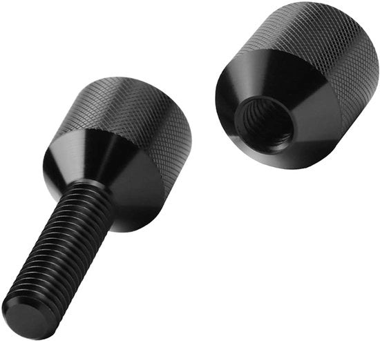 Puntellina in alluminio leggero 6061 - Anodizzato Nero - Puntellatura a flangia con 2 fori - Duraturo - Facile da utilizzare - Lunga durata - Puntellina a flangia