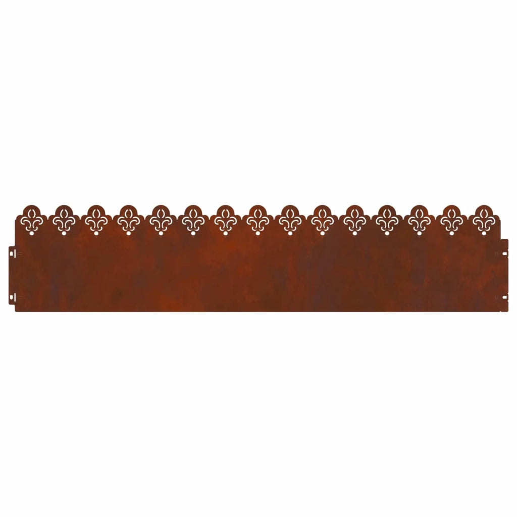 Bordure per prato 30 pz Ruggine 103 x 0,05 x 22 cm CFW4553744