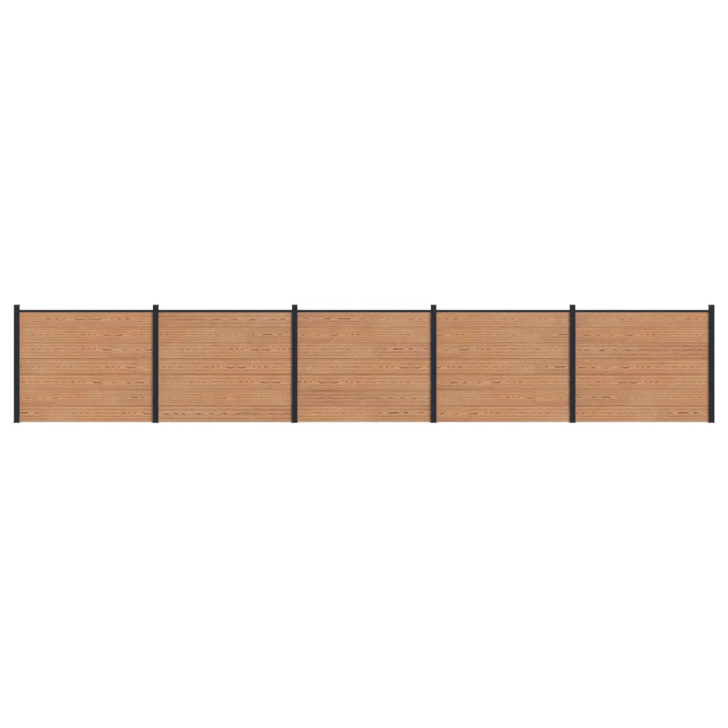 Pannello di Recinzione 5 pcs WPC e Alluminio Marrone 3429460