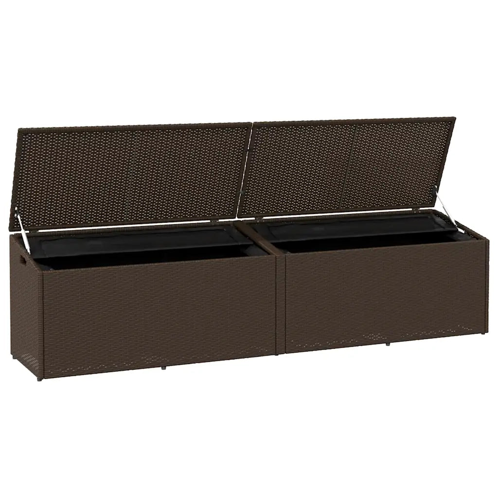 Baule da Giardino Marrone 220x50x58 cm in Polyrattan 4104075