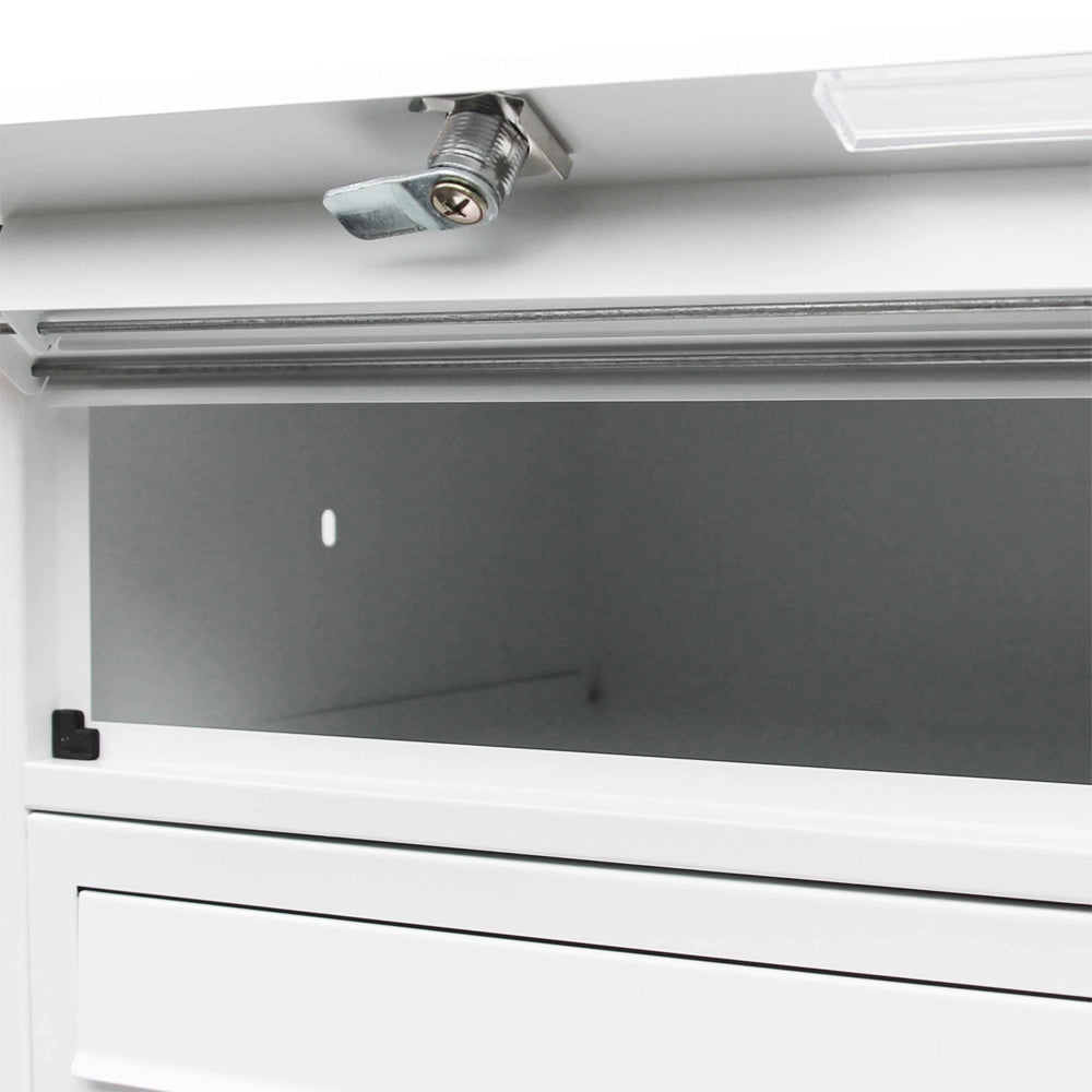 Cassetta postale condominiale autoportante 4 posti, 1 modulo, bianco 513 x 270 x 1500 mm