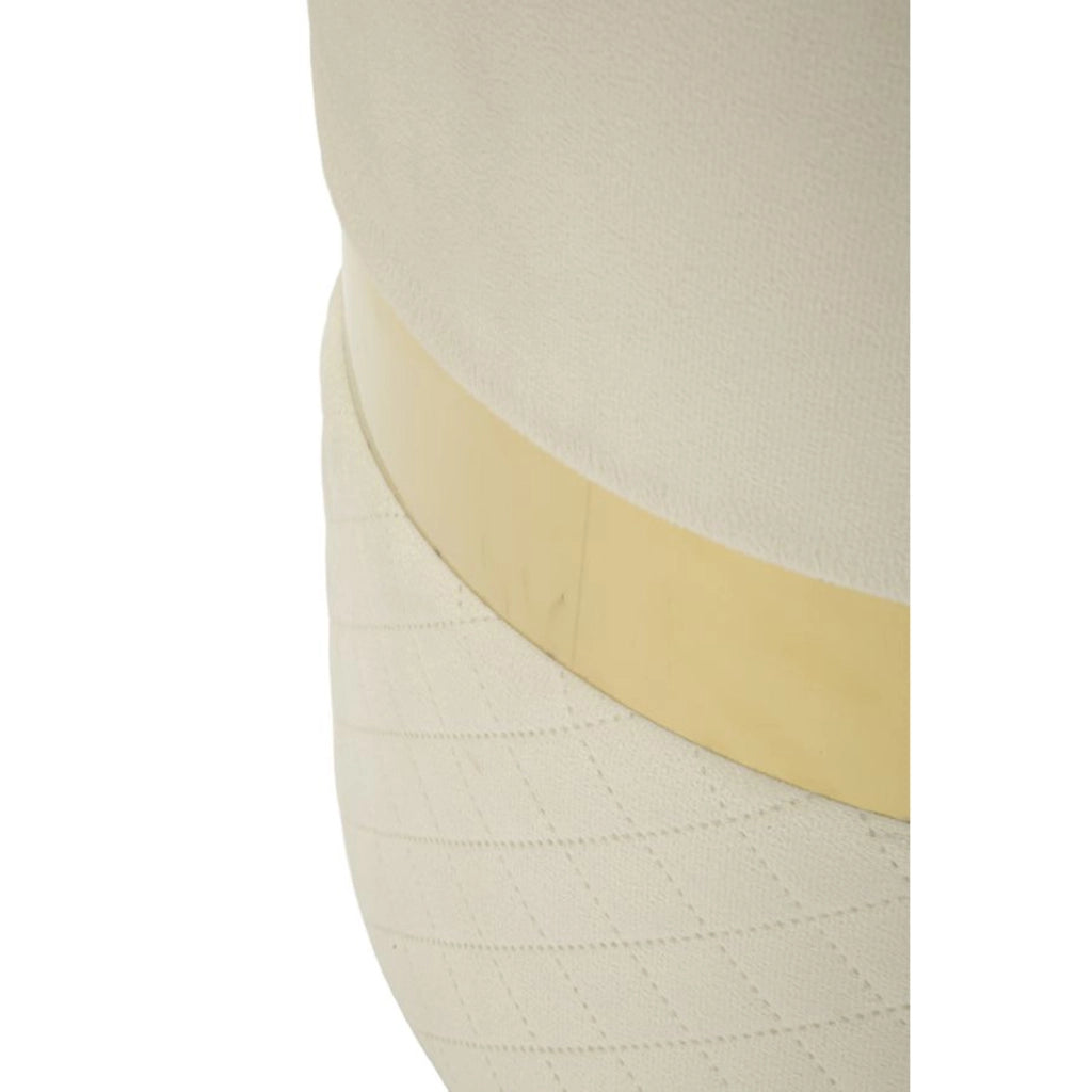 Set di 2 Pouf VKH868, Beige, Poliestere, 37x37x42 cm