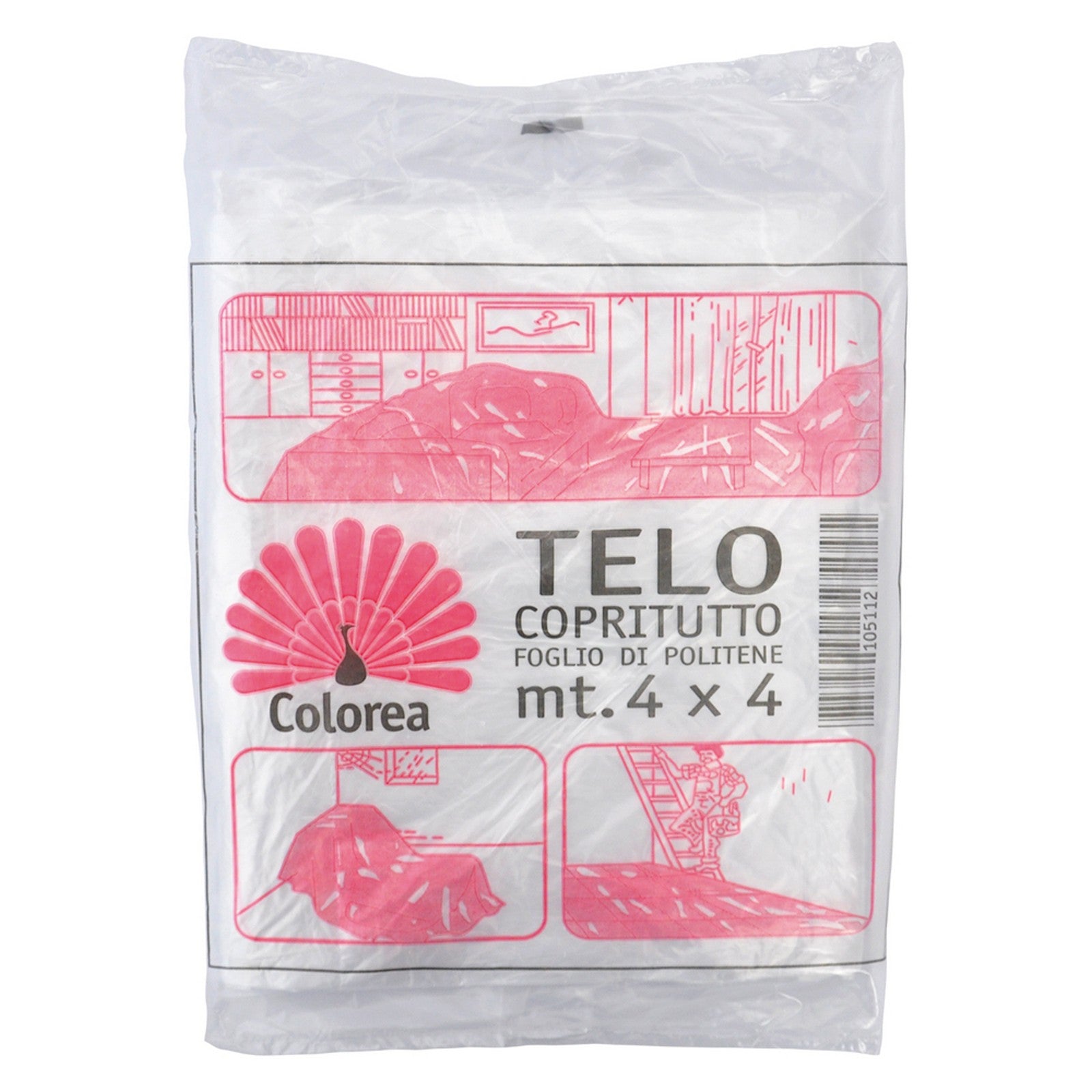 telo copritutto multiuso mt 4 x 4 - gr. 110 circa cod:ferx.105112nlm