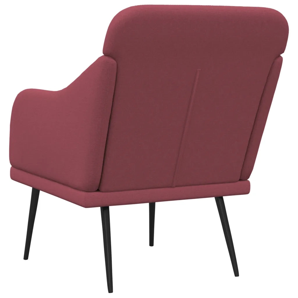 Poltrona Rosso Vino 63x76x80 cm in Tessuto cod mxl 5638