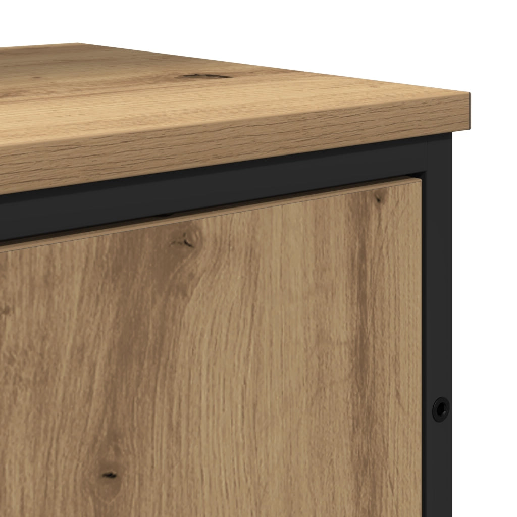 Set di mobile da bagno a 2 pezzi in legno ingegnerizzato rovere artisan