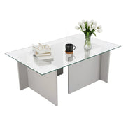 Azriel, Tavolino da Salotto Forma Rettangolare, 105x65x40h cm Grigio