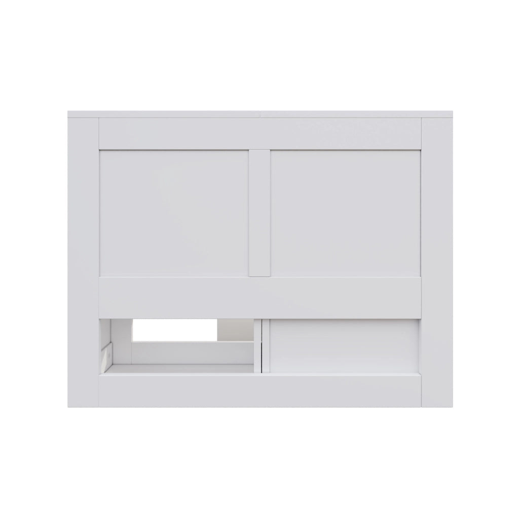 Letto bambini multifunzione 90x200 cm in MDF bianco con cassetti; ripiani e comodino