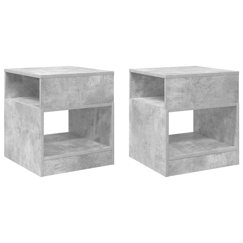 Tavolino 2 pcs Grigio cemento 40,5 x 40 x 45 cm