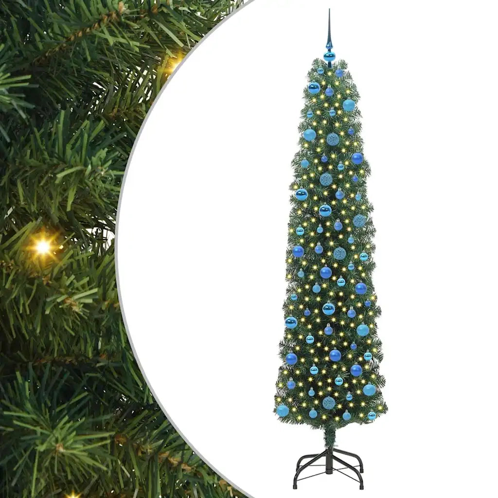 Albero di Natale artificiale con 300 LED Verde 240 cm 3394976