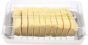 Contenitore per Burro con Coperchio trasparente - Contenitore per Burro - Scatola per Formaggio - In Acciaio Inossidabile - In Plastica - 19x10.3x4cm - Contenitore per Burro
