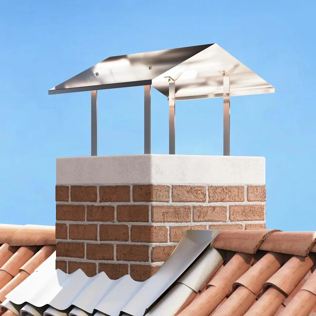 vidaXL Cappa Camino Argento 60 x 60 x 38 cm Acciaio inossidabile