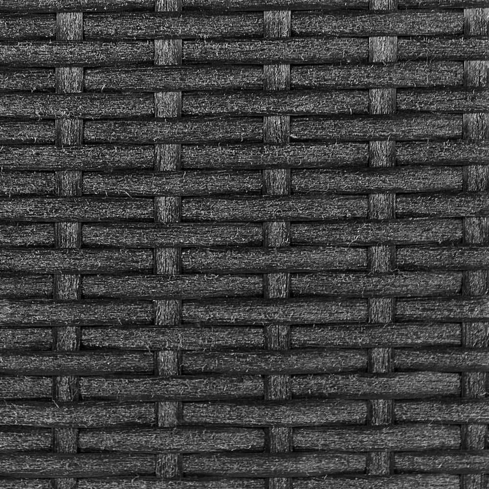 Fioriera da giardino in finto rattan nero con 3 inserti per interni e per esterni