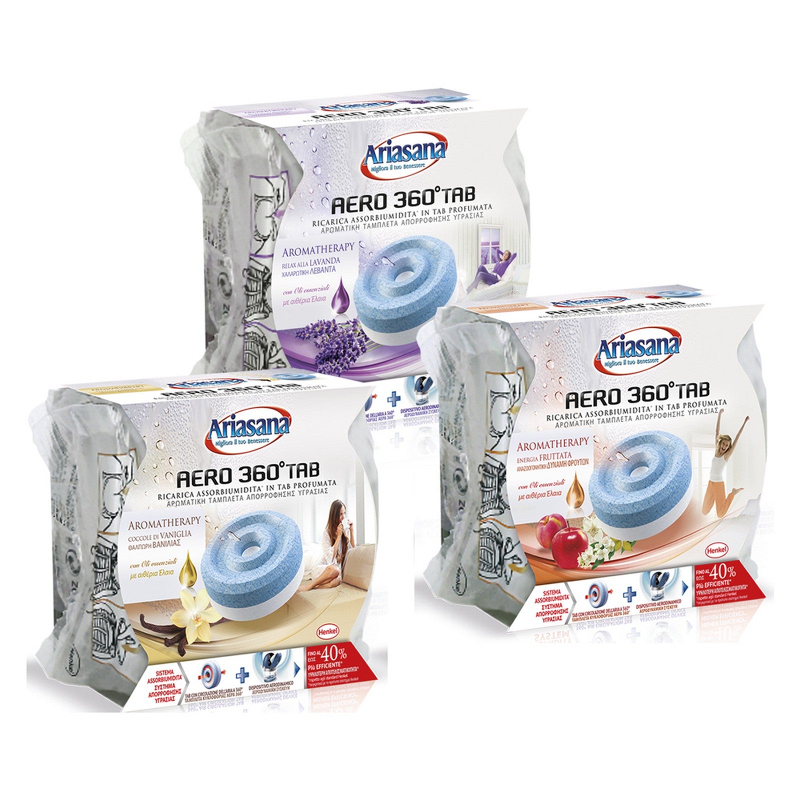 ricarica assorbiumidita' 'ariasana aero 360â° tab' gr. 450 - lavanda cod:ferx.805724nlm