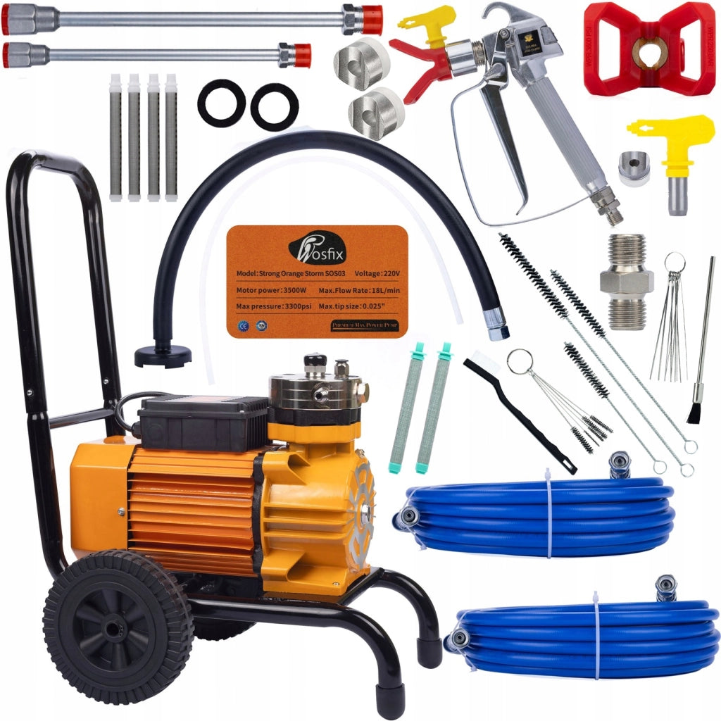 Agitatore Verniciatura Rosfix Strong Blue Storm SBS03 – Motore 3500W, Pressione 22MPA, Flusso 18L/min