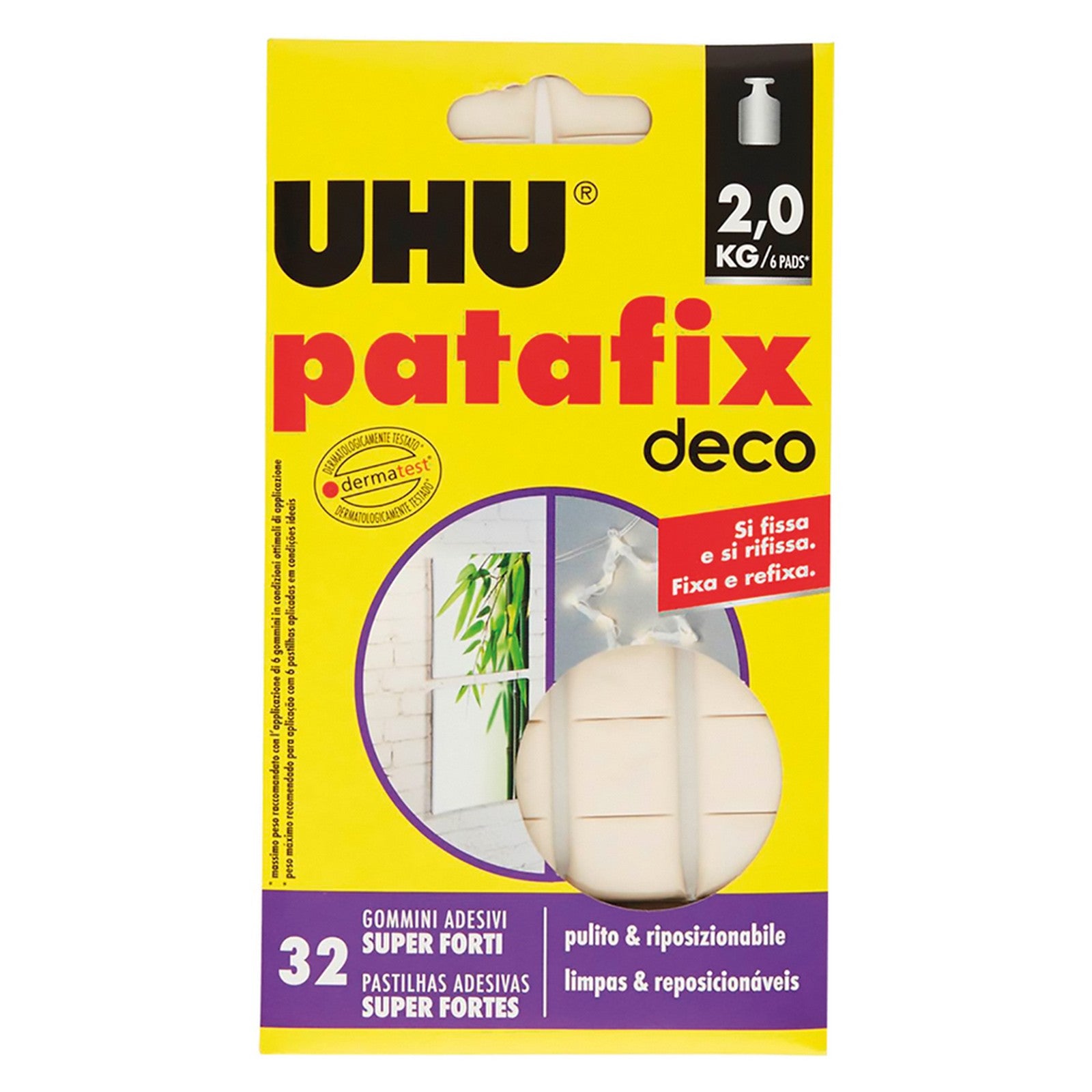 12blister gommini adesivi 'patafix deco' cartella da 32 pezzi cod:ferx.9120300nlm