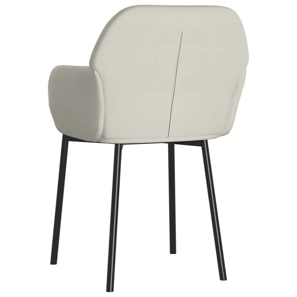 Sedie da Pranzo 2 pz Crema in Velluto cod mxl 29061