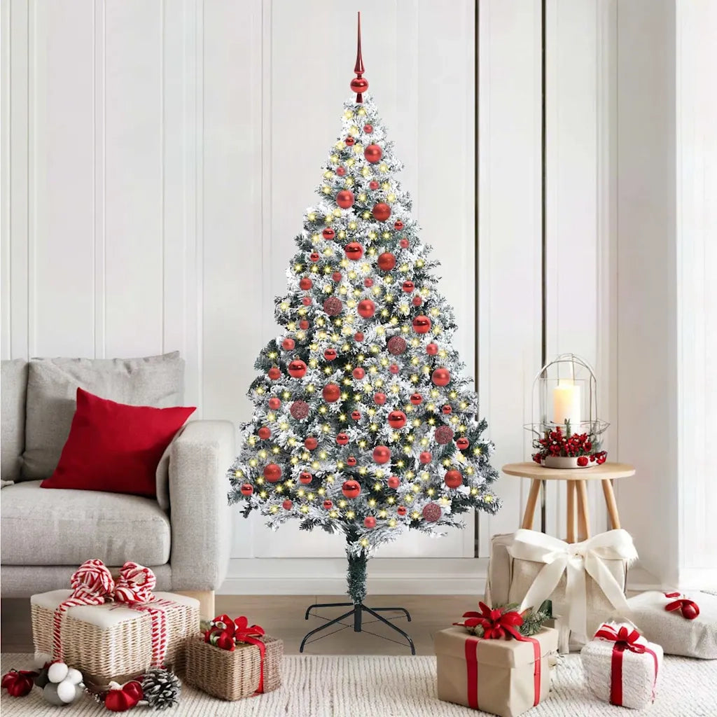 Albero di Natale artificiale con 300 LED Bianco 180 cm 3396962