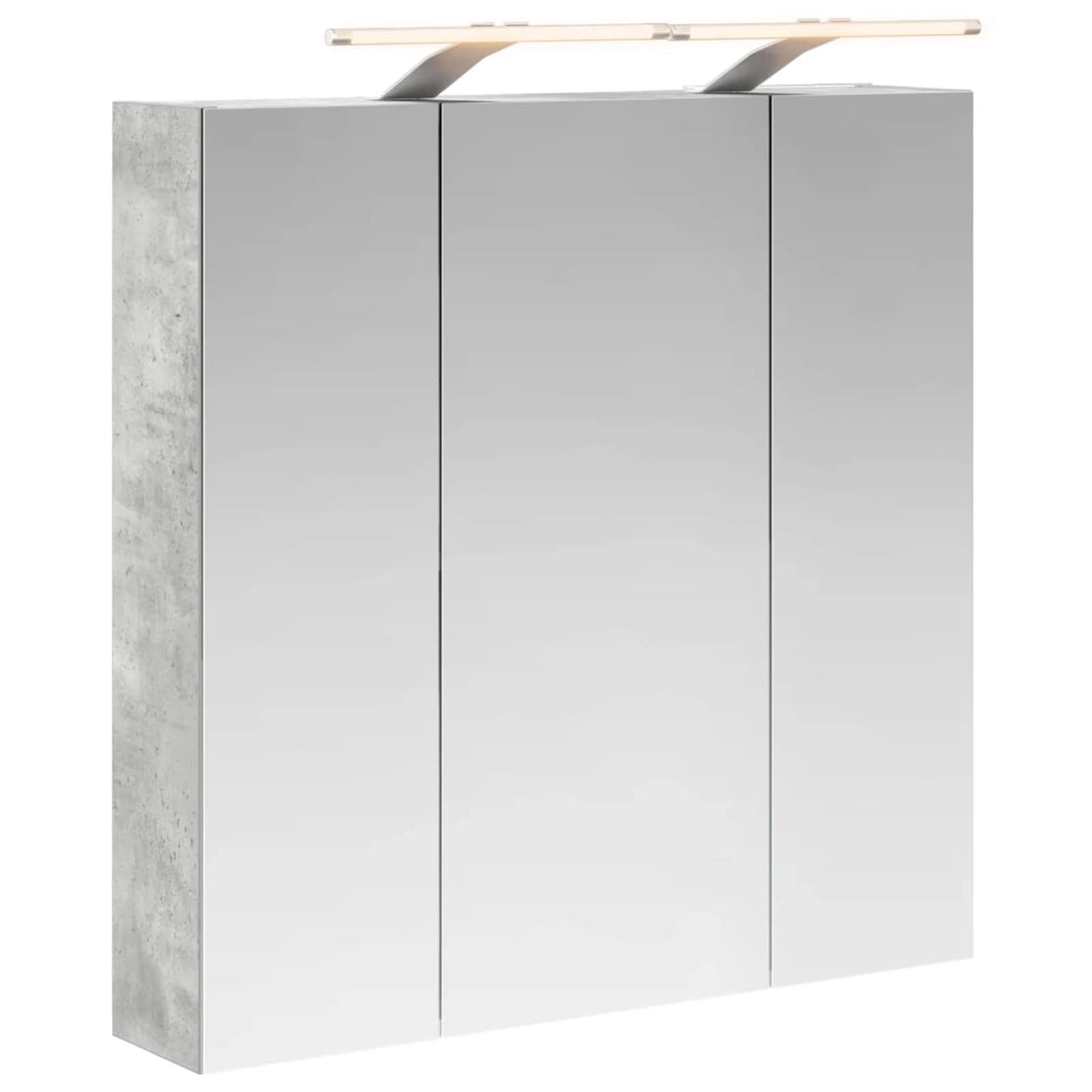 Mobiletto per specchio da bagno Grigio cemento