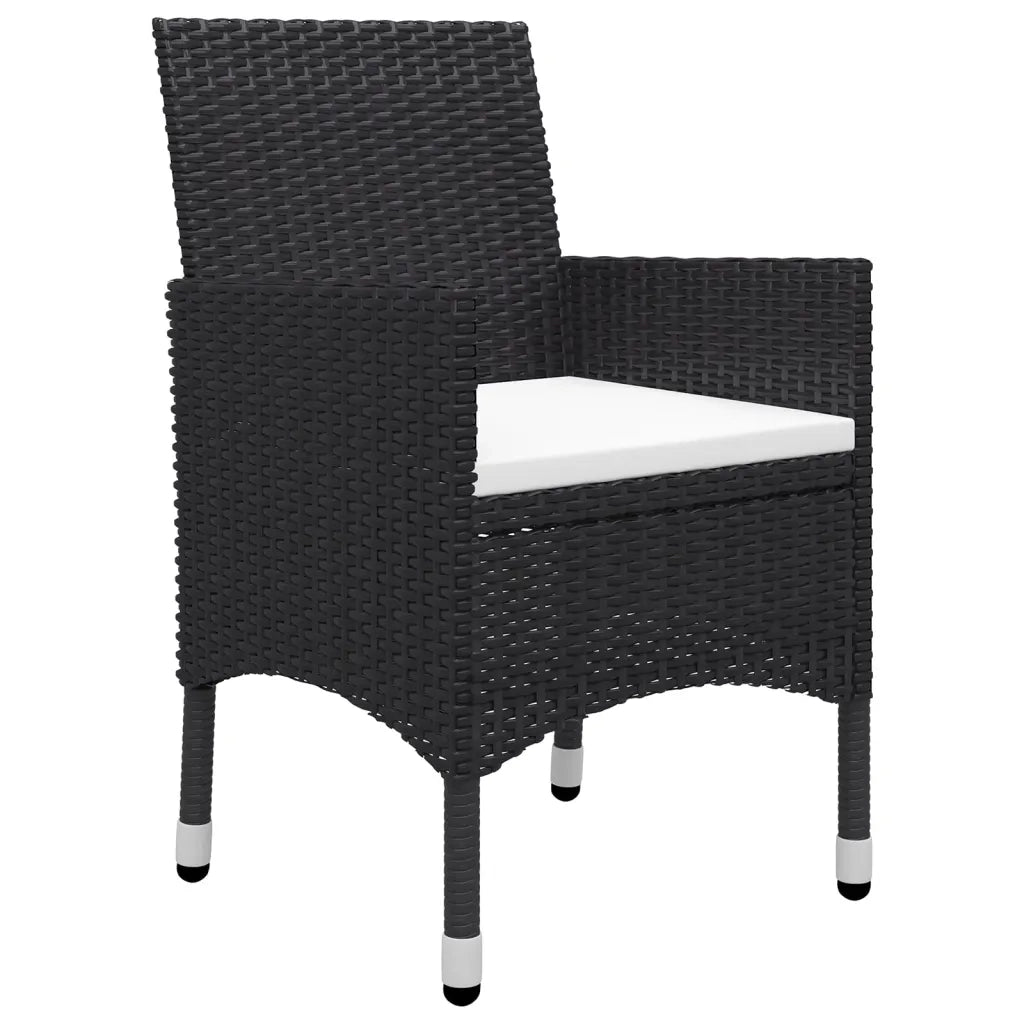 Set Mobili da Pranzo per Giardino 5 pz Nero 3072117