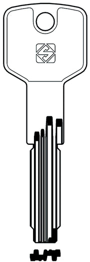 Silca CHIAVE PUNZONATA OTTONE CS171 (G. VAG 1) CISA 10.00 pz