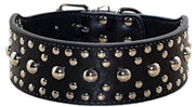 Collare in Pelle Versatile - Medio/Grande - 5 cm Largo - 2 Pollici Largo - 5 Fori - Pelle Sintetica Duratura - Adatto per Collare 43-56 cm - Collare per Cani