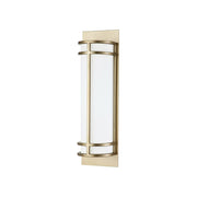 Applique Fusion ottone naturale vetro opale bianco Feiss