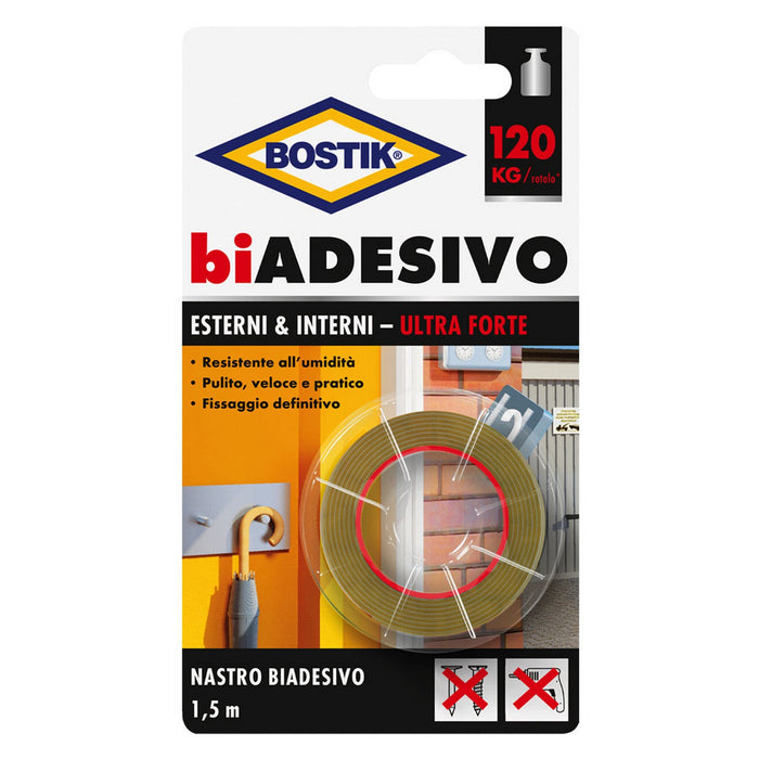nastro biadesivo in schiuma per esterni/interni mm. 19 x 1,5 mt cod:ferx.9002068nlm