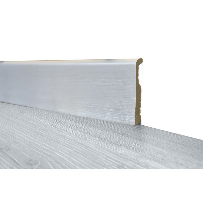 battiscopa polistirene liscio inciso grigio cemento cod:ferx.1032724nlm