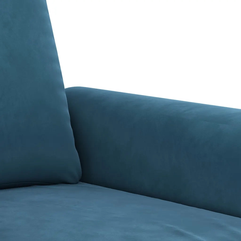 Set di Divani 3 pz con Cuscini Blu in Velluto 3202269