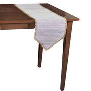 Tovaglia runner tessuto bianco rettangolare cm30x150