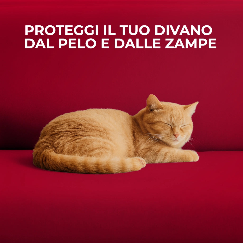 Copridivano In Velluto Elegante Impermeabile Tessuto Elasticizzato Antimacchia Copripoltrona Salva Divano Due Tre Posti Cover Sofà Universale Certificato Oekotex Antigraffio Animali  Bordeaux - Divano 2 posti