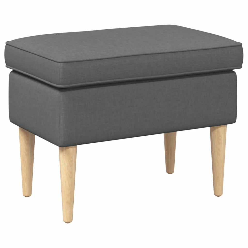 Poltrona con Ottomano 2 pz Grigio Scuro Tessuto 3418812