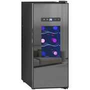 Cantinetta per 12 Bottiglie con Porta in Vetro ¨C zephmum ¨C Nero