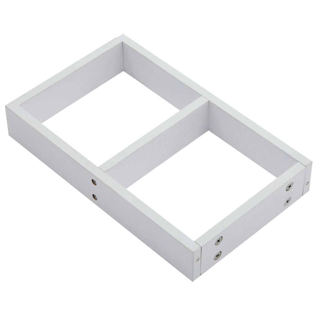 Tavolino da salotto 70x70x36 cm; girevole 360掳 a doppio livello con vano; truciolato bianco e nero