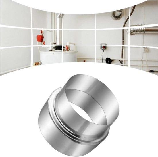 Adattatore di scarico - pezzo di transizione - per camino - 100 mm a 9 mm - acciaio inox
