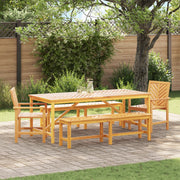 Set da Pranzo da Giardino 5 Pezzi in Legno Massello di Acacia