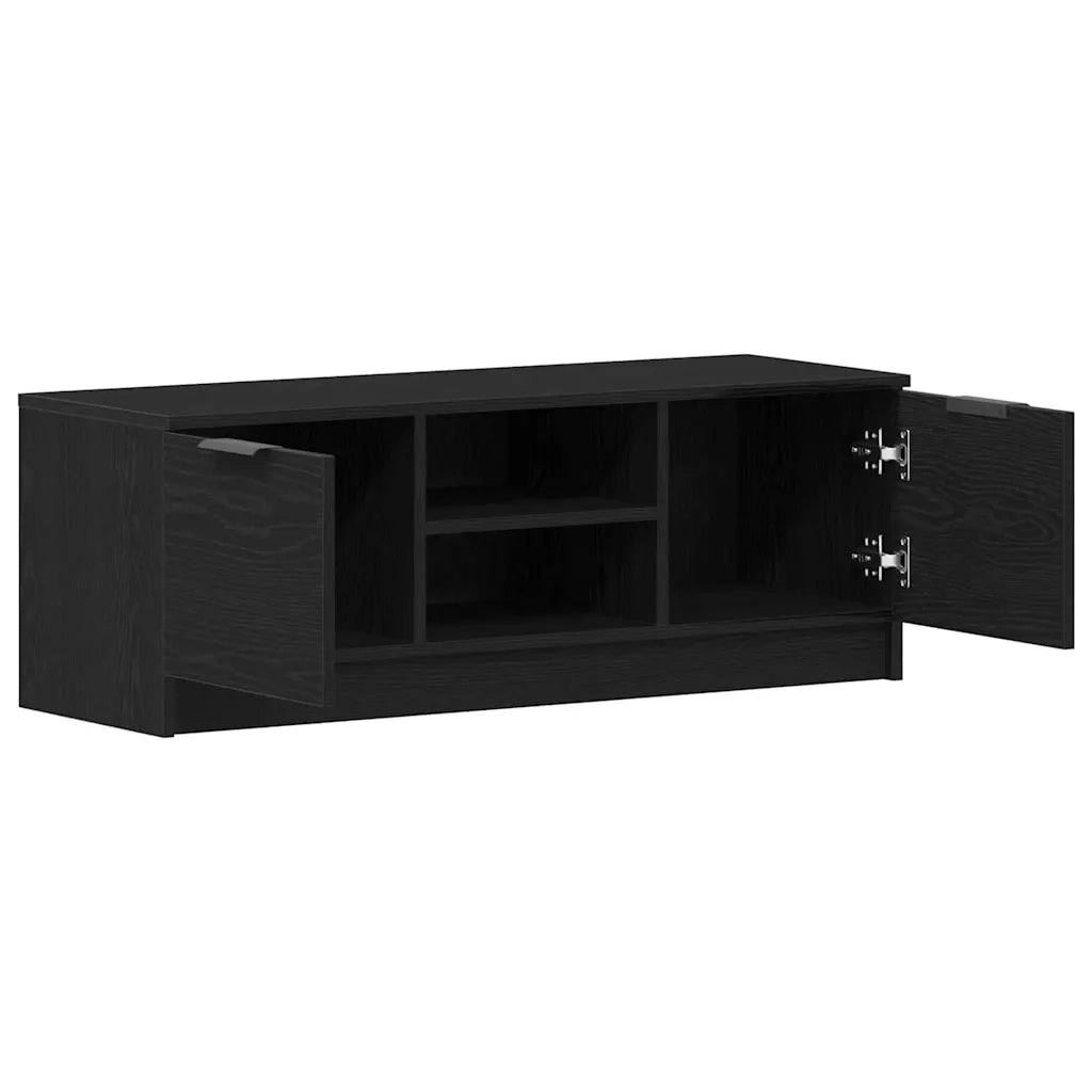 Mobile TV Rovere Nero 102 x 32 x 35.5 cm Legno multistrato 862747