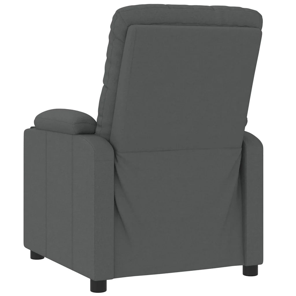 Divano Sedia-Poltrona Reclinabile in Tessuto Grigio Scuro 883517