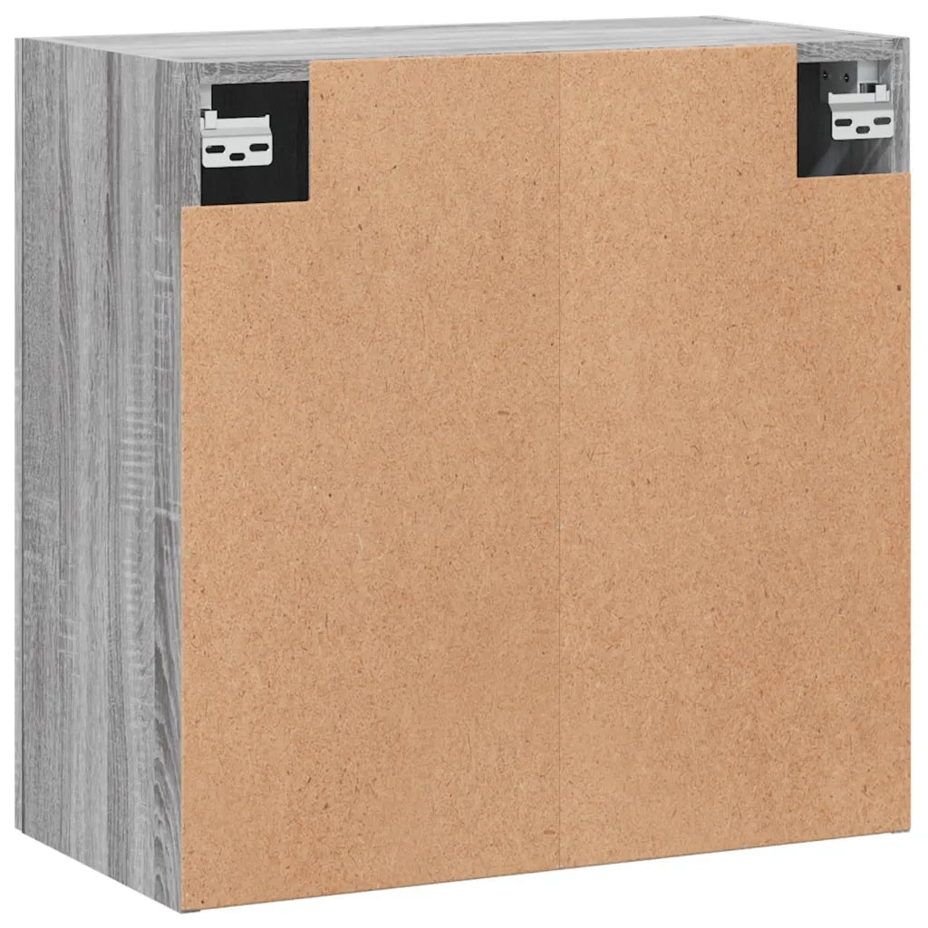 Mobiletto a parete moderno e sospeso pratico contenitore 60 x 31 x 60 cm legno composito grigio 02_0048807