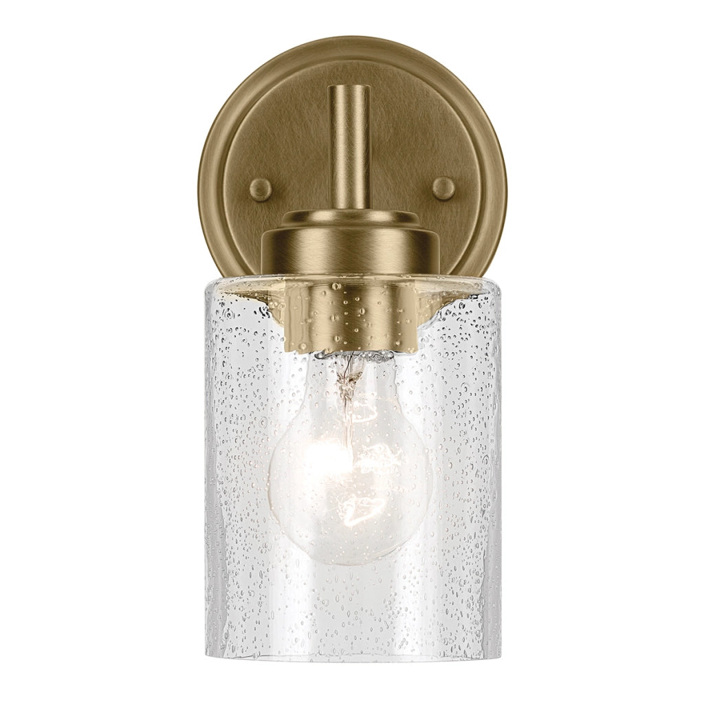 Applique industriale Winslow ottone vetro bolle E27 Kichler