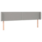 Testiera | Testata ad Orecchio Grigio Chiaro 183x16x78/88 cm in Tessuto