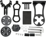 Supporto per Computer da Bicicletta in Alluminio CNC Out Front per Montaggio Esteso per Computer da Bicicletta (nero)
