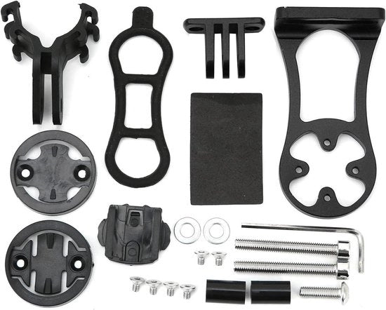 Supporto per Computer da Bicicletta in Alluminio CNC Out Front per Montaggio Esteso per Computer da Bicicletta (nero)