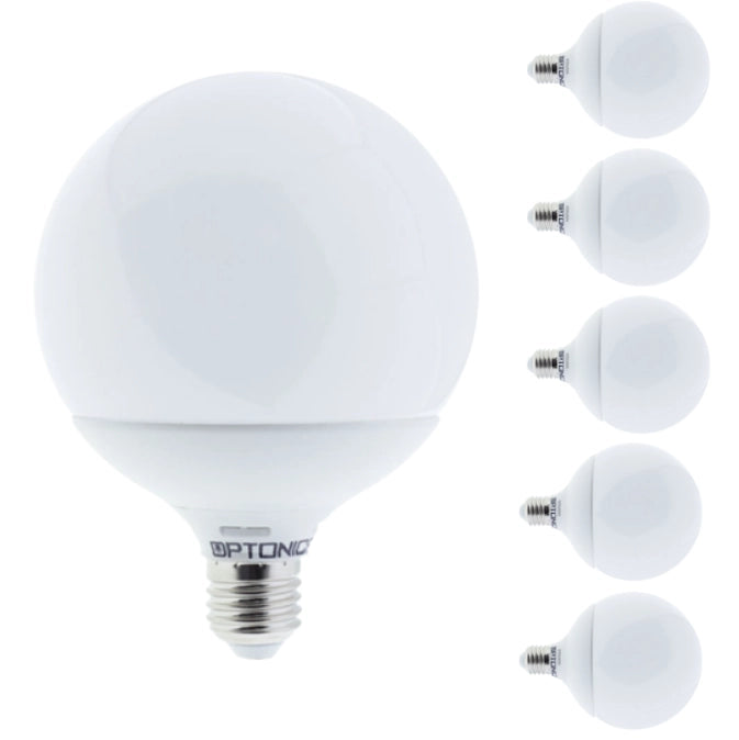Lampadina led globo e27 15watt resa 88watt risparmio energetico 2700k pezzi 6