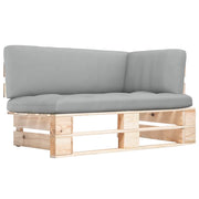 Divano Angolare da Giardino su Pallet Legno di Pino Impregnato cod mxl 54957