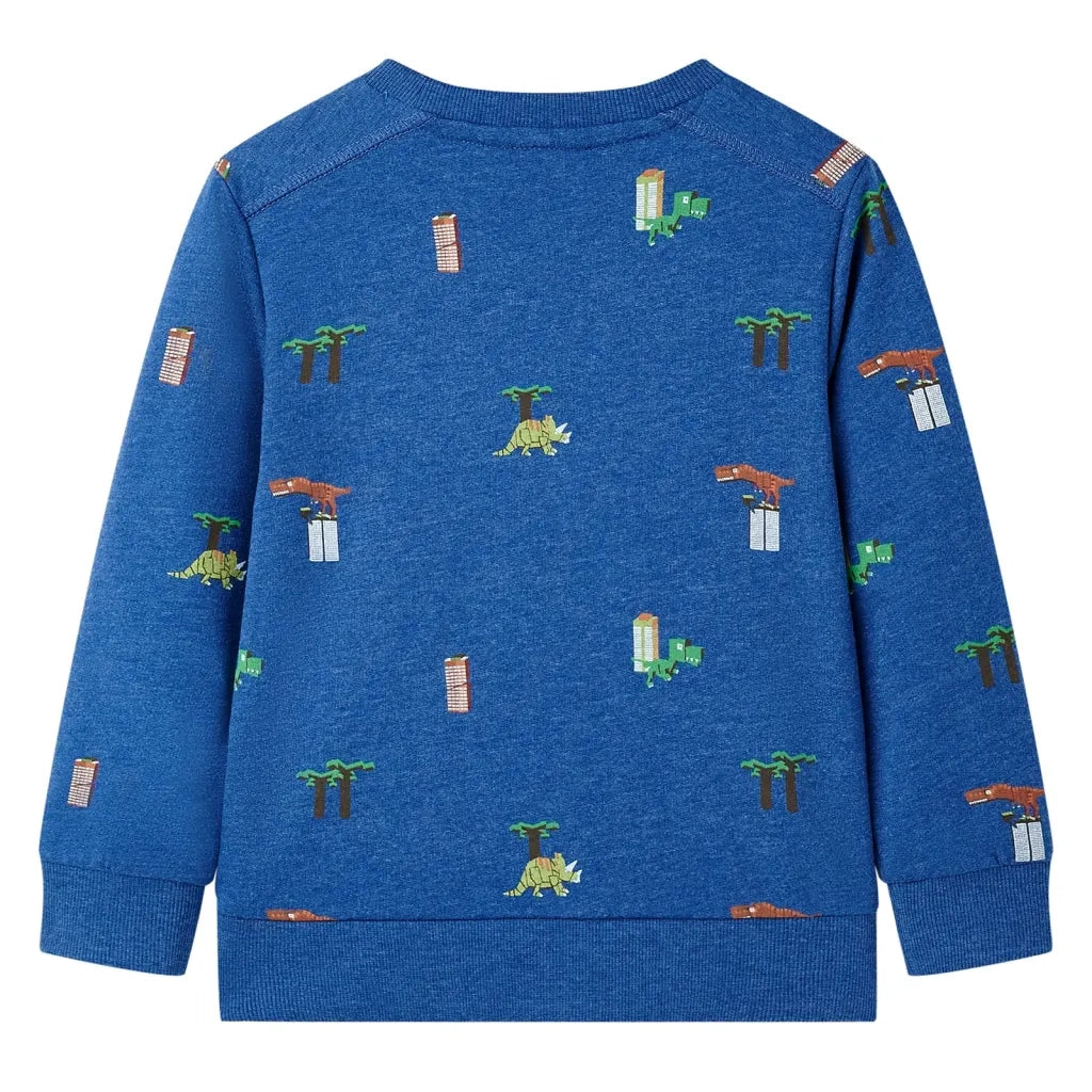 Felpa da Bambino Blu Scuro Mélange 140 12253
