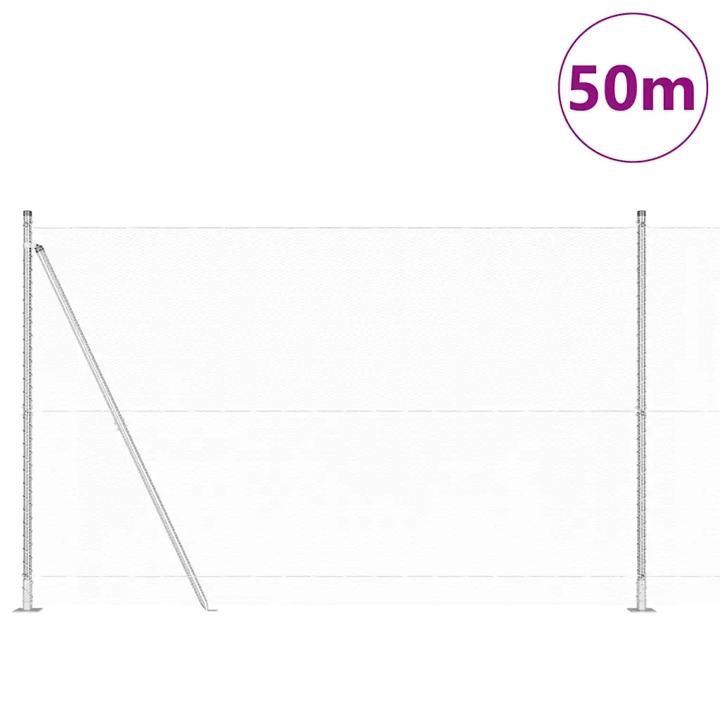 Palo della recinzione Argento 50 x 1,5 m (rete da 13 mm)